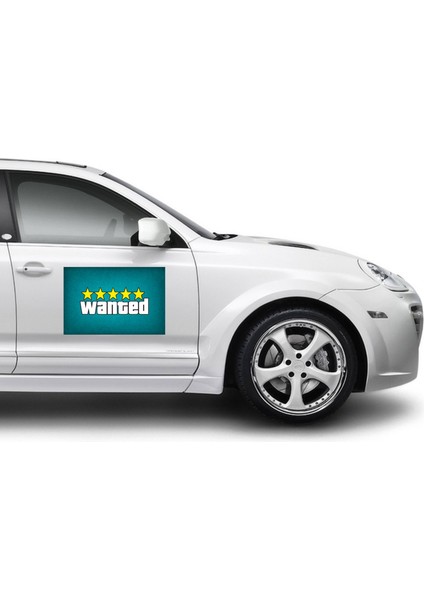 Wanted Özel Tasarımlı Araba Araç Magneti