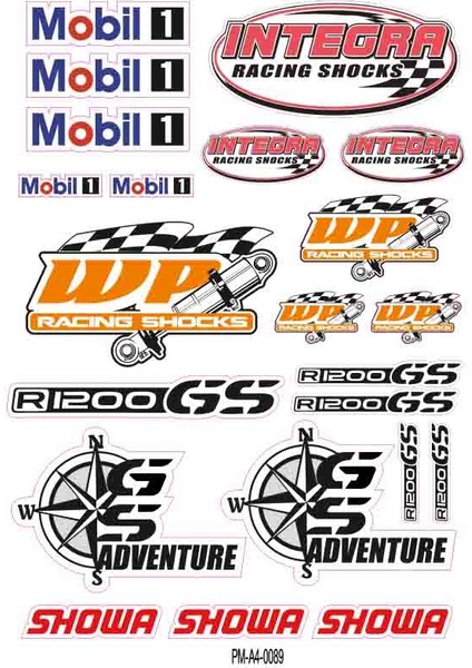 Sponsormotul Motorsiklet Sticker Seti 01