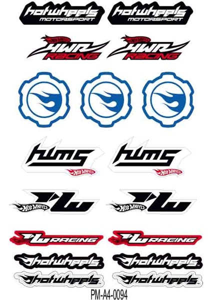 Sponsor Çoklu Ekipman Kask Motorsiklet Sticker Seti 09