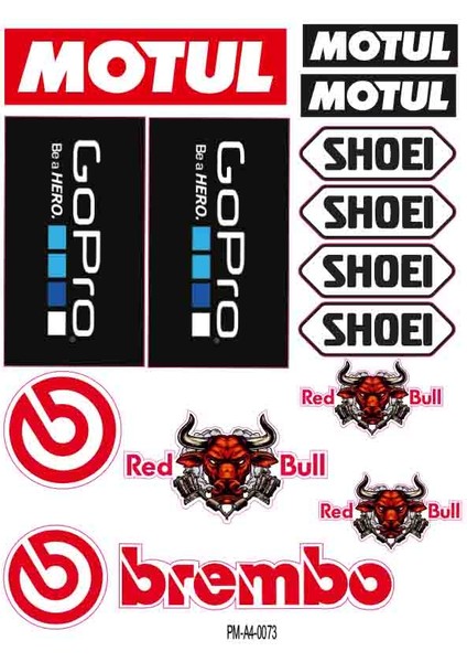 Trend Karışık Ekipman Kask Motorsiklet Sticker Seti 07