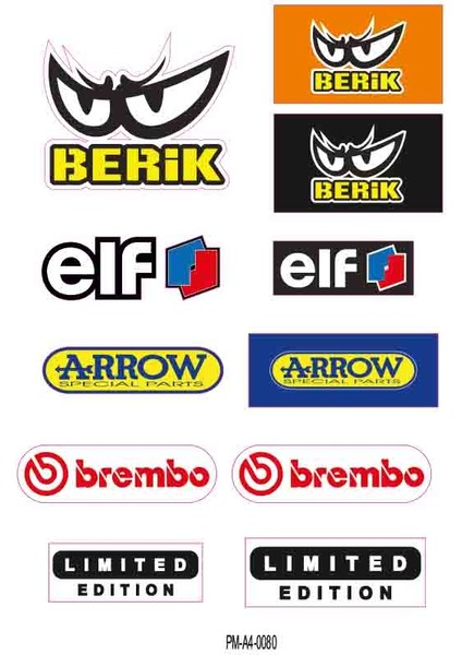 Vespa Lımıted Edıtıon Ekipman Kask Motorsiklet Sticker Seti 03