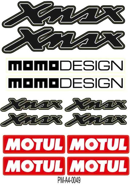 Xmax Momo Desıgn Çoklu Sticker Seti 01