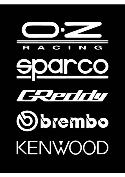 Araç Arka Cam Oz Racing Sticker Set Oto Sticker Araba Sticker