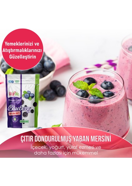Freeze Dried Blueberry 20 Gram - Dondurularak Kurutulmuş Çıtır Yaban Mersini Atıştırmalık 10 Adet fırsatları