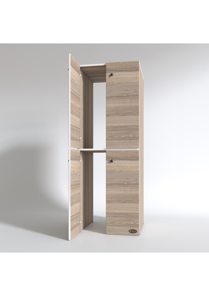 Kenzlife çamaşır-bulaşık makinesi dolabı kapaklı roksana crd 180*70*60 banyo çift katlı arkalıksız modelleri