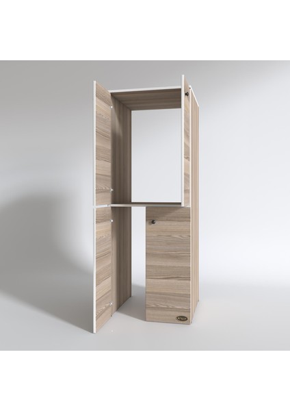 Kenzlife çamaşır-kurutma makinesi dolabı kapaklı jelena crd 180*70*60 banyo çift katlı arkalıksız modelleri