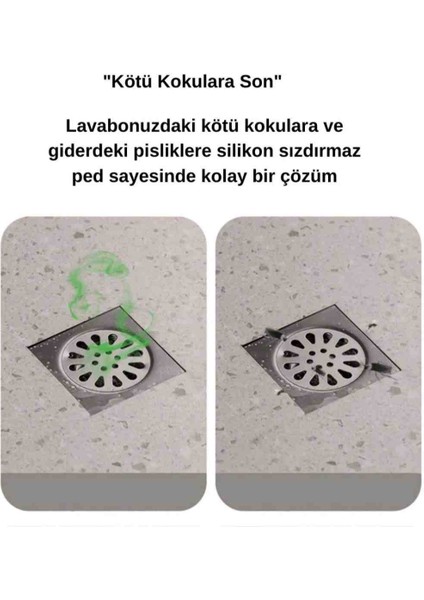 Kötü Koku Önleyici Silikon Mat Banyo Mutfak Lavabo Balkon Gider Tıpası Tıkacı Kapağı