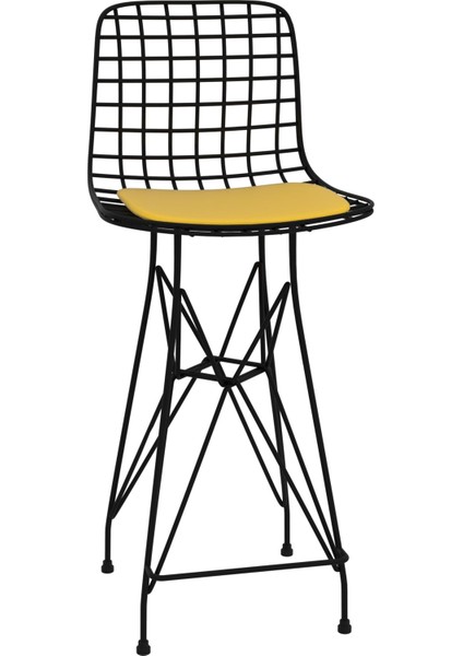 Knsz orta boy tel bar sandalyesi 1 li mağrur syhsrı 65 cm oturma yüksekliği mutfak bahçe cafe ofis fiyatları