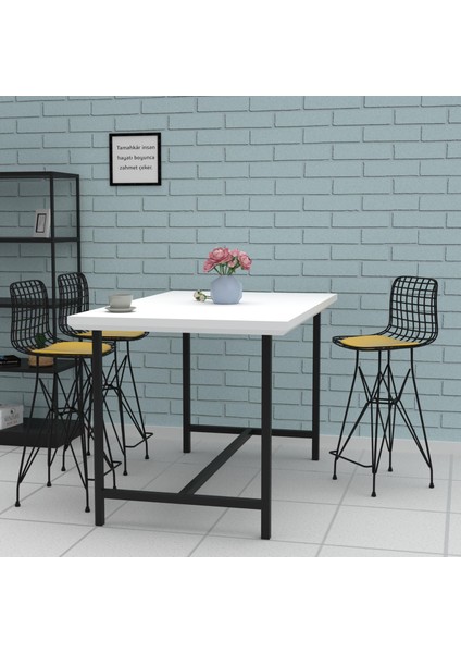 Knsz orta boy tel bar sandalyesi 1 li mağrur syhsrı 65 cm oturma yüksekliği mutfak bahçe cafe ofis modelleri