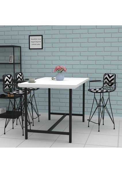 Knsz orta boy tel bar sandalyesi 1 li mağrur syhaldo kolçaklı sırt minderli 65 cm oturma yüksekliği mutfak bahçe cafe ofis modelleri