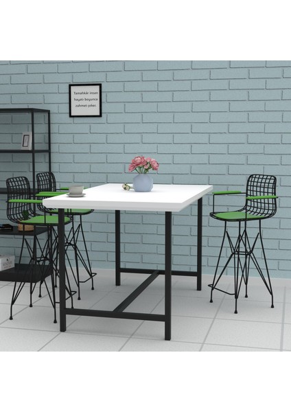 Knsz orta boy tel bar sandalyesi 1 li mağrur syhyşl kolçaklı 65 cm oturma yüksekliği mutfak bahçe cafe ofis modelleri