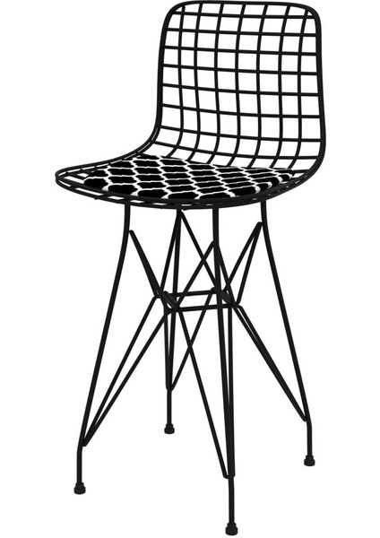 Knsz ufak boy tel bar sandalyesi 1 li uslu syhviona 55 cm oturma yüksekliği mutfak bahçe cafe ofis