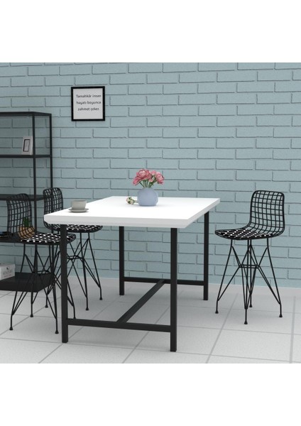 Knsz ufak boy tel bar sandalyesi 1 li uslu syhviona 55 cm oturma yüksekliği mutfak bahçe cafe ofis fırsatları