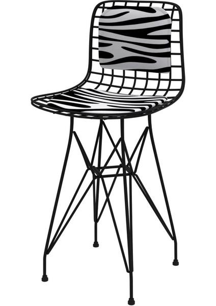 Knsz ufak boy tel bar sandalyesi 1 li uslu syhbonar sırt minderli 55 cm oturma yüksekliği mutfak bahçe cafe ofis