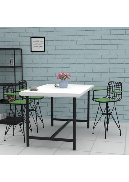 Knsz ufak boy tel bar sandalyesi 1 li uslu syhyşl kolçaklı 55 cm oturma yüksekliği mutfak bahçe cafe ofis