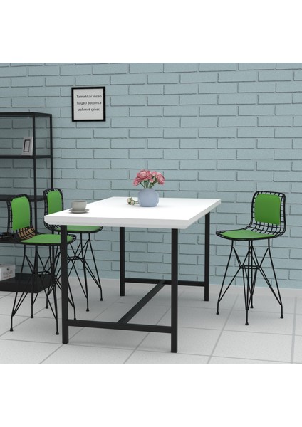 Knsz ufak boy tel bar sandalyesi 1 li uslu syhyşl sırt minderli 55 cm oturma yüksekliği mutfak bahçe cafe ofis