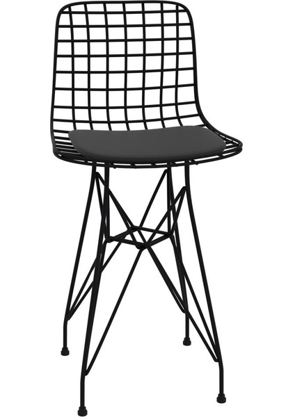 Knsz ufak boy tel bar sandalyesi 1 li uslu syhsyh 55 cm oturma yüksekliği mutfak bahçe cafe ofis modelleri