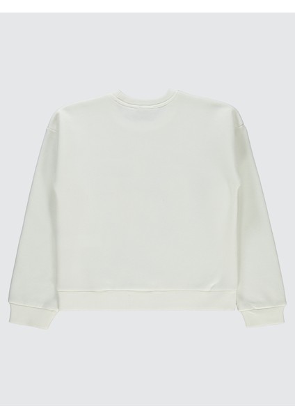 Kız Çocuk Sweatshirt 10-13 Yaş Ekru fiyatları