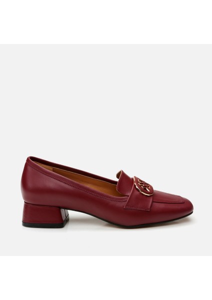 01AYH293440A780 Deri Bordo Kadın Loafer