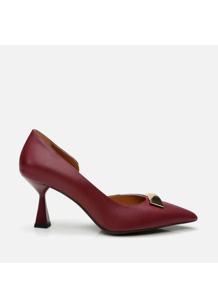 01AYH291100A780 Deri Bordo Kadın Stiletto