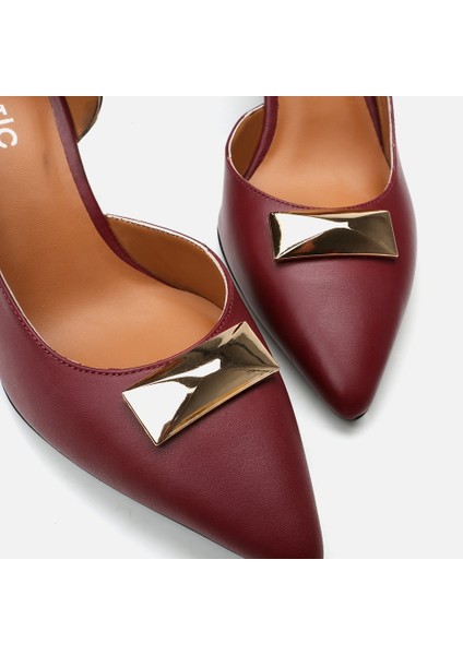 01AYH291100A780 Deri Bordo Kadın Stiletto