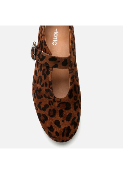 01AYH293950A371 MARY Jane Deri Leopar Desenli Kadın Babet indirimleri