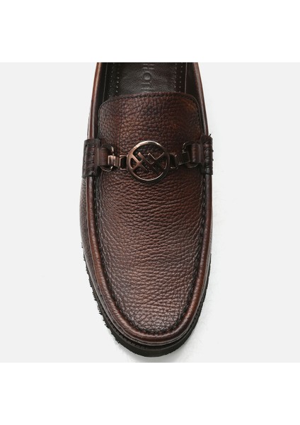 02AYH299410A480 Deri Kahve Erkek Loafer