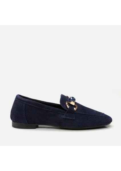 01AYH293560A680  Deri Lacivert Kadın Loafer