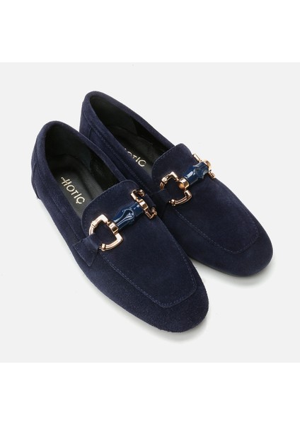 01AYH293560A680  Deri Lacivert Kadın Loafer