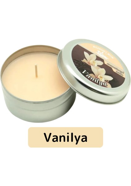Premium Özel Metal Kutulu Arınma Huzur Meditasyon Yoga Esans Dekoratif Mum Oda Kokusu 120 Gram