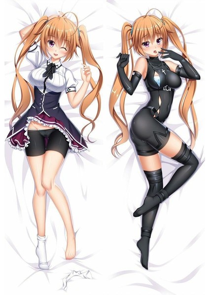 Anime High Scholl Dxd - Irina Shido Desenli Çift Yön Baskılı Sarılma Yastığı Kılıfı