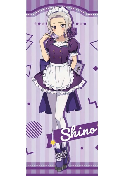 Shino Kiryuu Desenli Çift Yön Baskılı Sarılma Yastığı Kılıfı