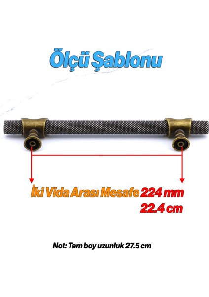 Arsin Eskitme Antik Sarı Metal Kulp 224 mm - 22.4 cm Mobilya Mutfak Dolabı Dolap Kulpları Kulbu fiyatları