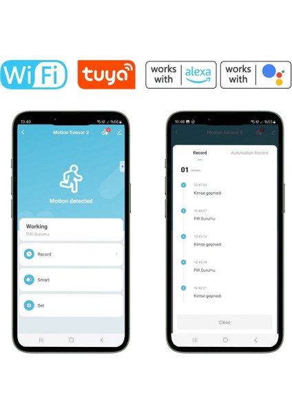 Wifi Hareket Sensörü (Tuya - Smart Life Uyumlu)