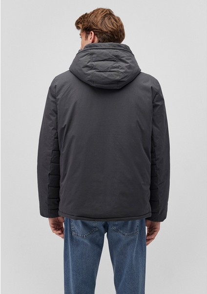 Kapüşonlu Antrasit Şişme Mont 0110352-86803 fırsatları