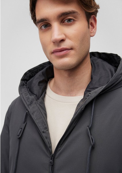 Kapüşonlu Antrasit Şişme Mont 0110352-86803 indirimleri