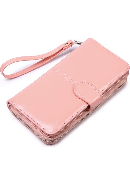 Kadın Uzun Fermuar Tokası Büyük Kapasiteli Çoklu Kartlıklı Cüzdan (Yurt Dışından)