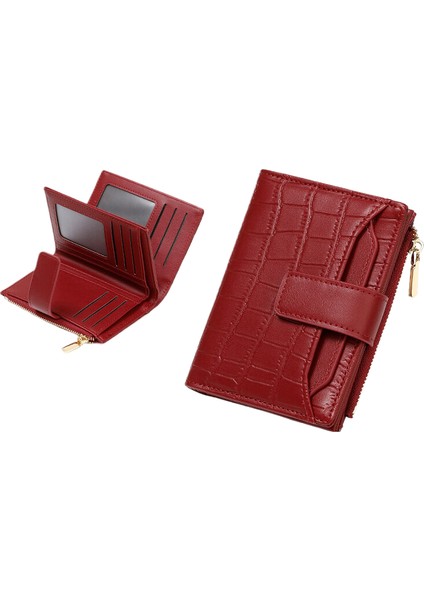 Büyük Kapasite Kısa Kadın Çapraz Cüzdan (Yurt Dışından)
