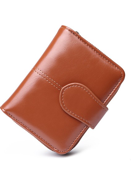 Kadın Kısa Fermuarlı Toka Büyük Kapasiteli Cüzdan (Yurt Dışından)