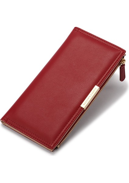 Kadın Koreli Versiyonu Uzun Çoklu Kart Pozisyonu Fermuarlı Kadın Cüzdan (Yurt Dışından)