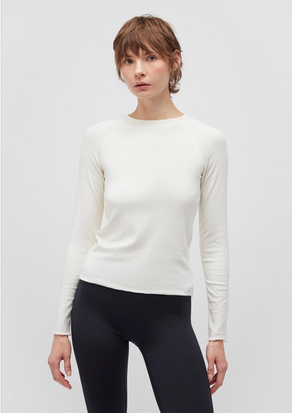 Sporty Lux Beyaz Tencel Tm Modal BASICTIŞÖRT1612868-80194