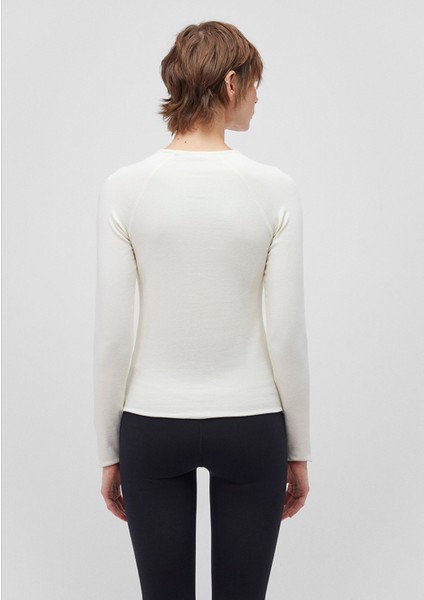 Sporty Lux Beyaz Tencel Tm Modal BASICTIŞÖRT1612868-80194