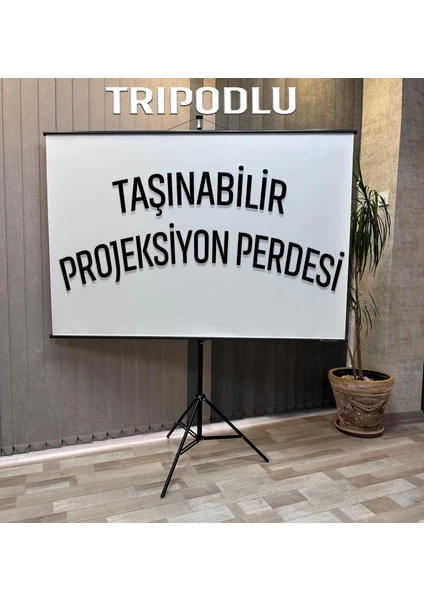 Gölge Stor EN200CM BOY115CM Projeksiyon Perdesi Tripodlu-Ayaklı Taşınabilir Yeni Akıllı Kumaş Işık Geçirmez