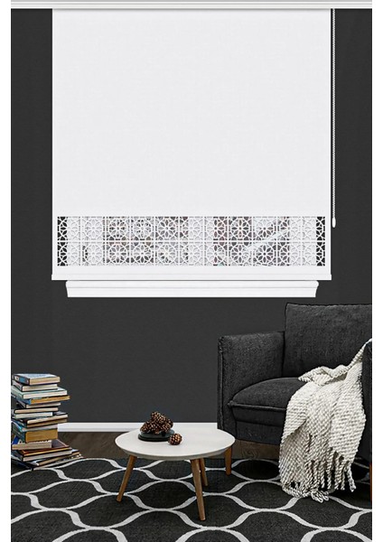 Stor Perde Lazer Kesim 117 Beyaz Salon Perdesi fiyatları