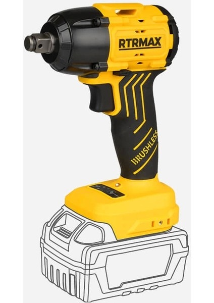 Akülü Somun Sıkma Kömürsüz 1/2 350 NM Aküsüz S-Lion RTS5030B