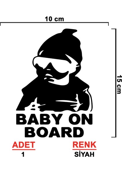 Baby On Board Sticker - Arabada Bebek Var Sticker - Oto Sticker - Araba Sticker - Araç Sticker fiyatları
