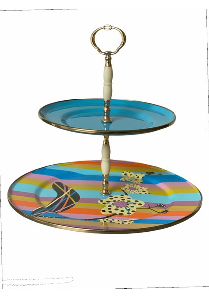 Vintage Emaye 2 Katlı Kurabiyelik Cümbüş Ç:30 cm fiyatları
