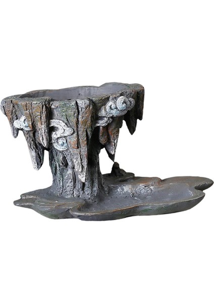 Reçine Kaya Bonsai I Çiçek Isı Balkon Dekorasyonu 9.2x5.2x5.4 Inç Gri (Yurt Dışından)