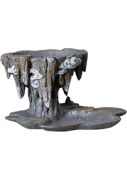 Reçine Kaya Bonsai I Çiçek Isı Balkon Dekorasyonu 9.2x5.2x5.4 Inç Gri (Yurt Dışından) fiyatları