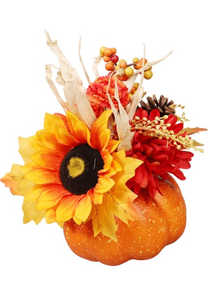 Yapay Balkabağı Çiçeği Fotoğrafçılık Aksesuarları Şükran Günü Veranda Şömine Turuncu 22CMX20CM (Yurt Dışından) fiyatları